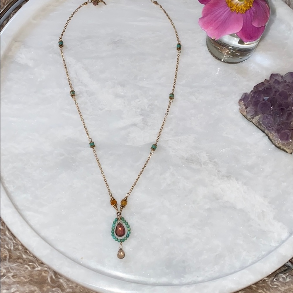 Genuine gemstones necklace